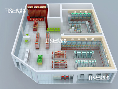 药店货架陈列摆放
